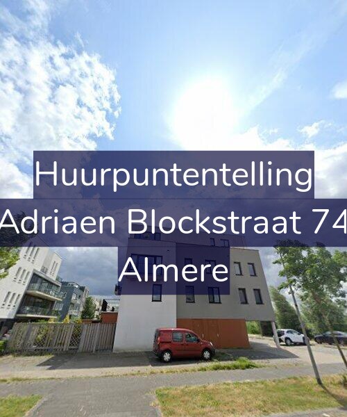 Foto gevel Huurpuntentelling voor Adriaen Blockstraat 74, Almere