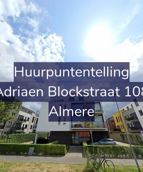 Foto gevel Huurpuntentelling voor Adriaen Blockstraat 108, Almere