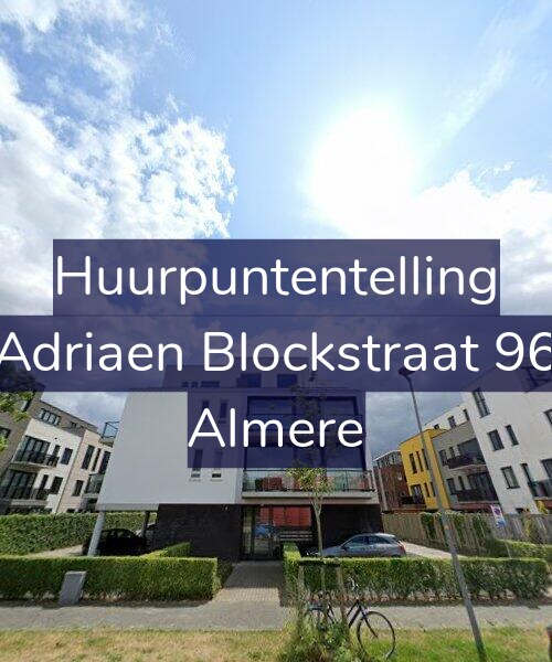 Foto gevel Huurpuntentelling voor Adriaen Blockstraat 96, Almere