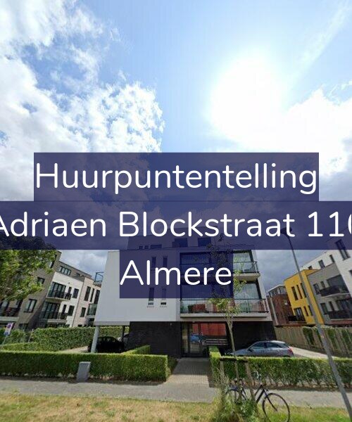 Foto gevel Huurpuntentelling voor Adriaen Blockstraat 110, Almere