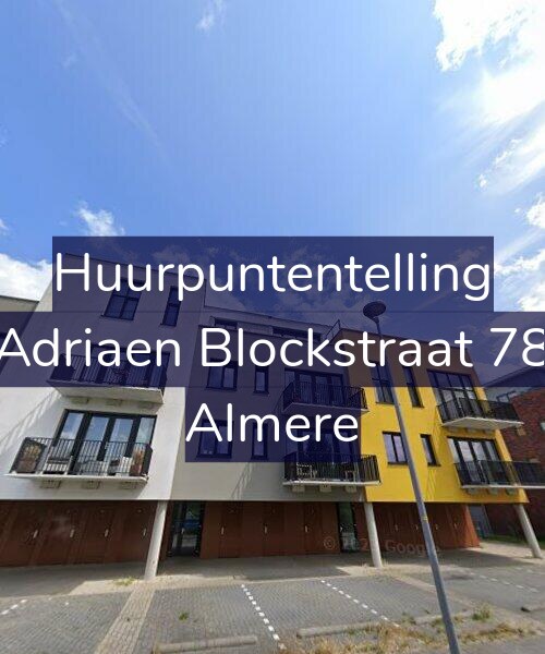 Foto gevel Huurpuntentelling voor Adriaen Blockstraat 78, Almere