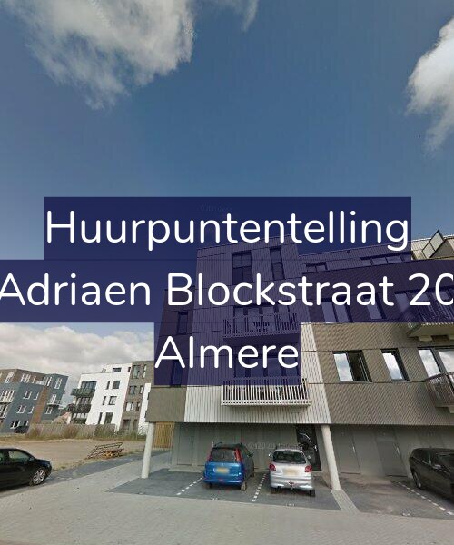 Foto gevel Huurpuntentelling voor Adriaen Blockstraat 20, Almere