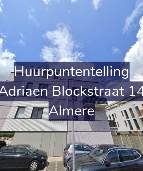 Foto gevel Huurpuntentelling voor Adriaen Blockstraat 14, Almere