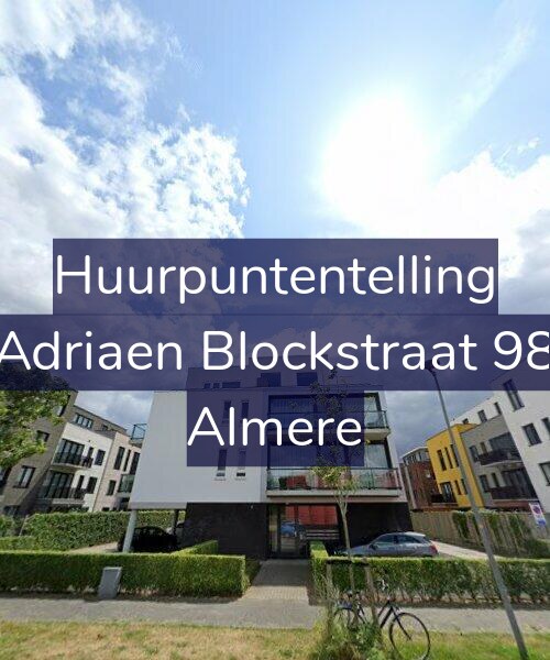 Foto gevel Huurpuntentelling voor Adriaen Blockstraat 98, Almere