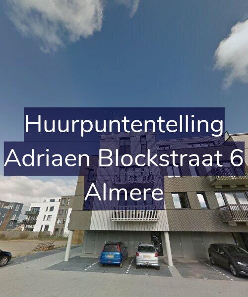 Foto gevel Huurpuntentelling voor Adriaen Blockstraat 6, Almere