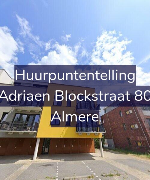 Foto gevel Huurpuntentelling voor Adriaen Blockstraat 80, Almere