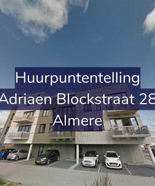 Foto gevel Huurpuntentelling voor Adriaen Blockstraat 28, Almere