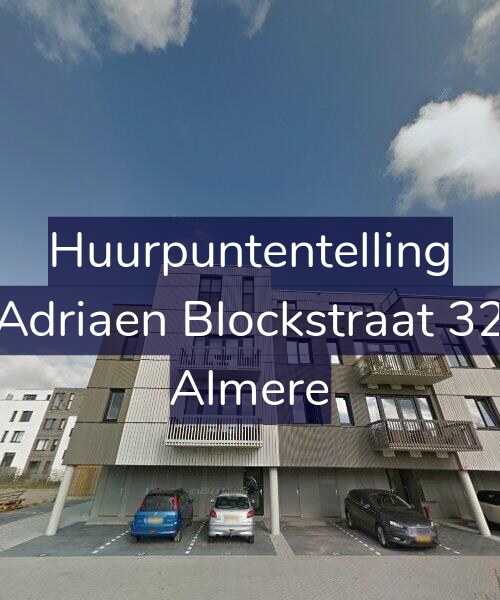 Foto gevel Huurpuntentelling voor Adriaen Blockstraat 32, Almere