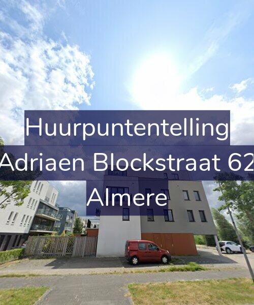Foto gevel Huurpuntentelling voor Adriaen Blockstraat 62, Almere
