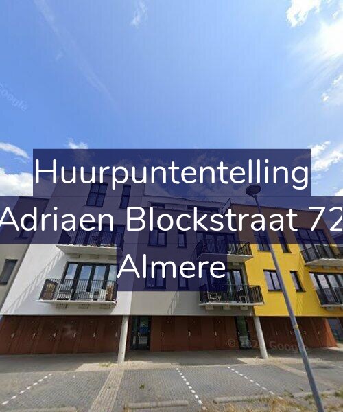 Foto gevel Huurpuntentelling voor Adriaen Blockstraat 72, Almere