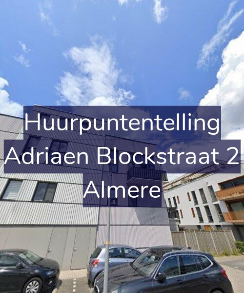 Foto gevel Huurpuntentelling voor Adriaen Blockstraat 2, Almere