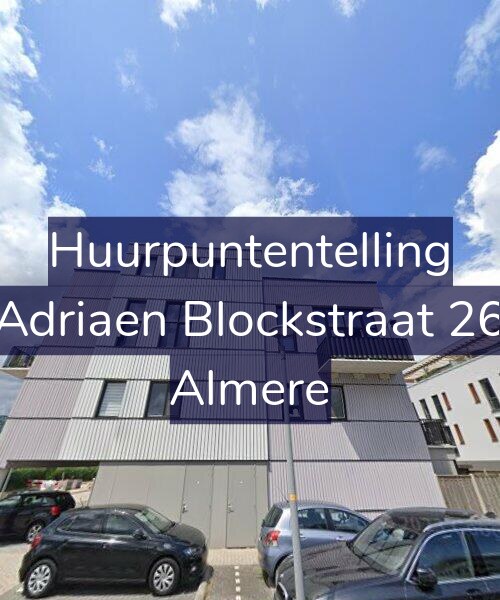Foto gevel Huurpuntentelling voor Adriaen Blockstraat 26, Almere