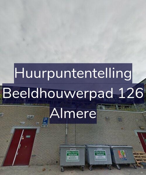 Foto gevel Huurpuntentelling voor Beeldhouwerpad 126, Almere