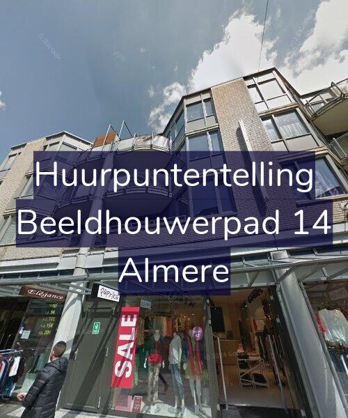 Foto gevel Huurpuntentelling voor Beeldhouwerpad 14, Almere
