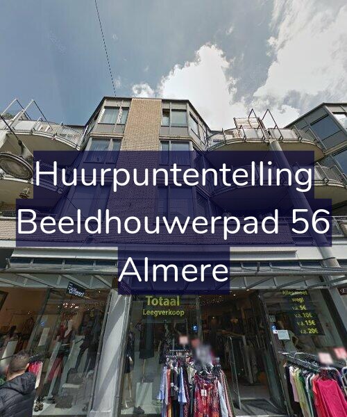 Foto gevel Huurpuntentelling voor Beeldhouwerpad 56, Almere