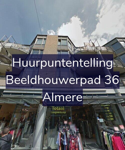 Foto gevel Huurpuntentelling voor Beeldhouwerpad 36, Almere