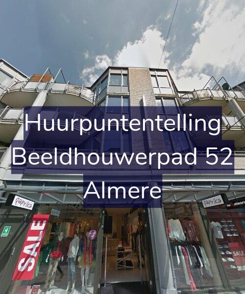 Foto gevel Huurpuntentelling voor Beeldhouwerpad 52, Almere
