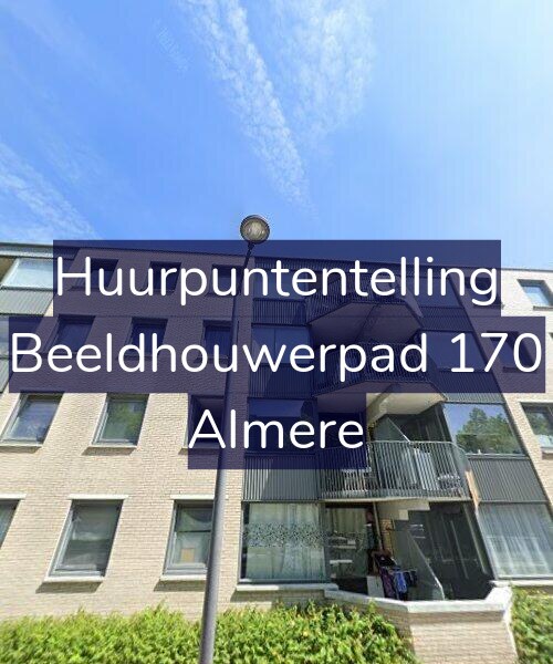 Foto gevel Huurpuntentelling voor Beeldhouwerpad 170, Almere