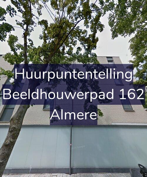 Foto gevel Huurpuntentelling voor Beeldhouwerpad 162, Almere