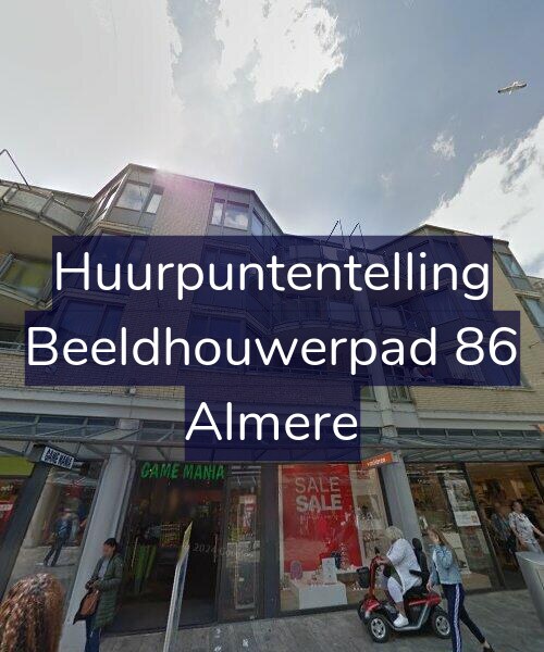 Foto gevel Huurpuntentelling voor Beeldhouwerpad 86, Almere