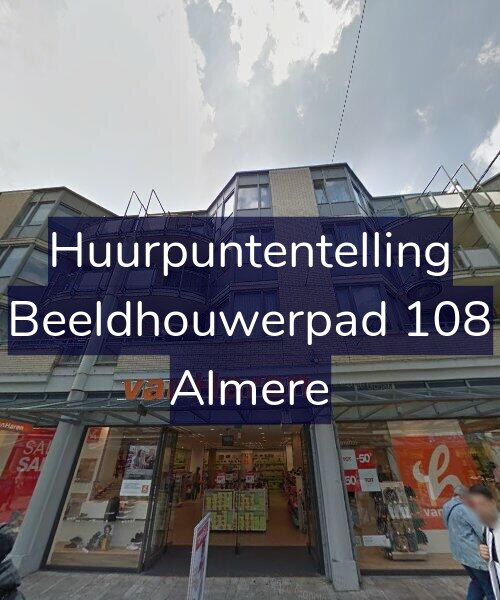 Foto gevel Huurpuntentelling voor Beeldhouwerpad 108, Almere
