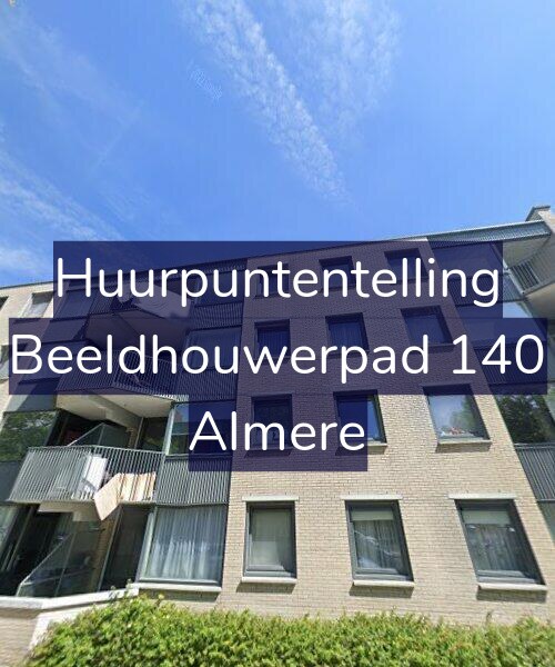 Foto gevel Huurpuntentelling voor Beeldhouwerpad 140, Almere