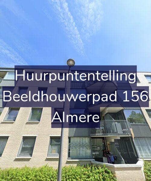 Foto gevel Huurpuntentelling voor Beeldhouwerpad 156, Almere