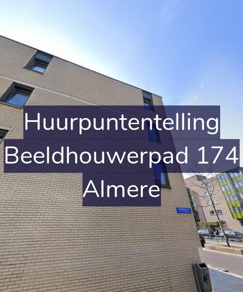Foto gevel Huurpuntentelling voor Beeldhouwerpad 174, Almere