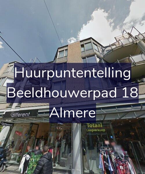 Foto gevel Huurpuntentelling voor Beeldhouwerpad 18, Almere