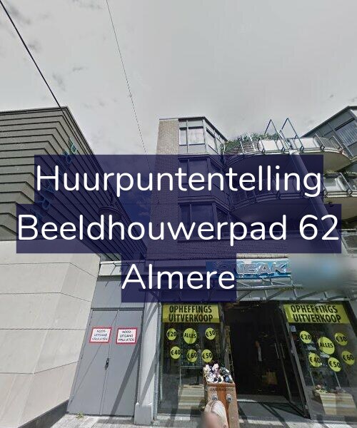 Foto gevel Huurpuntentelling voor Beeldhouwerpad 62, Almere