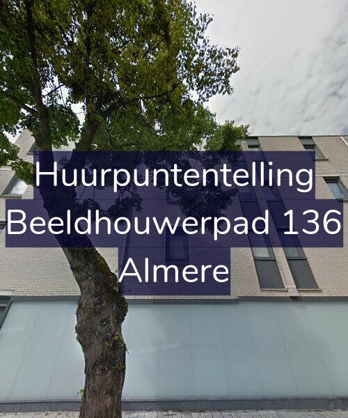 Foto gevel Huurpuntentelling voor Beeldhouwerpad 136, Almere