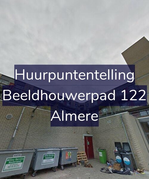 Foto gevel Huurpuntentelling voor Beeldhouwerpad 122, Almere
