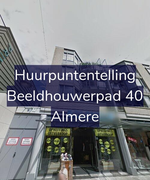 Foto gevel Huurpuntentelling voor Beeldhouwerpad 40, Almere