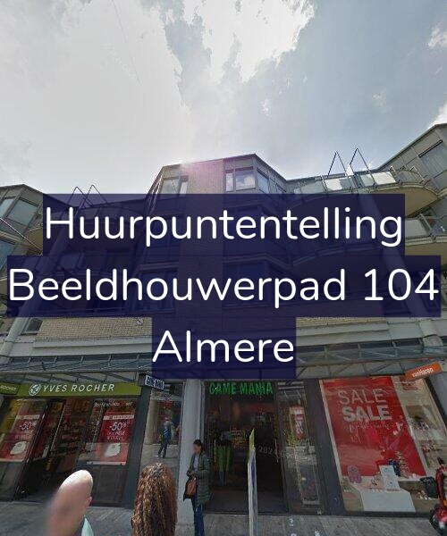 Foto gevel Huurpuntentelling voor Beeldhouwerpad 104, Almere