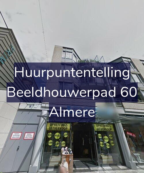 Foto gevel Huurpuntentelling voor Beeldhouwerpad 60, Almere
