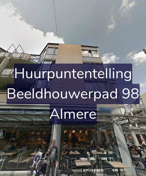 Foto gevel Huurpuntentelling voor Beeldhouwerpad 98, Almere