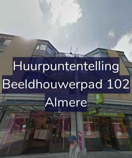 Foto gevel Huurpuntentelling voor Beeldhouwerpad 102, Almere