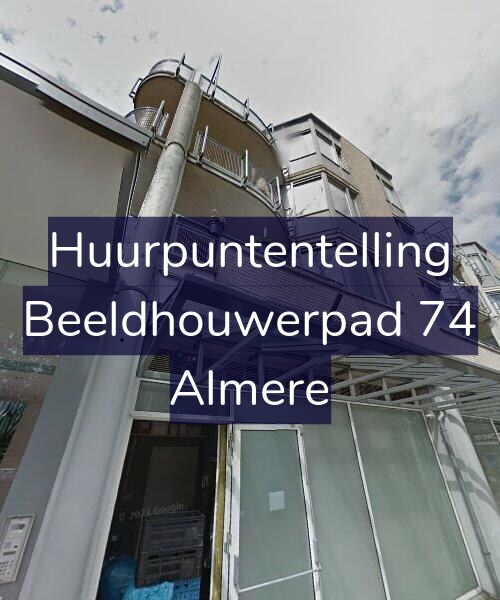 Foto gevel Huurpuntentelling voor Beeldhouwerpad 74, Almere