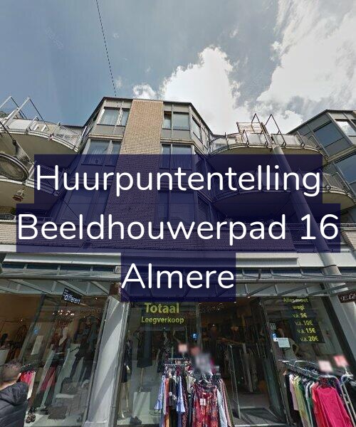 Foto gevel Huurpuntentelling voor Beeldhouwerpad 16, Almere