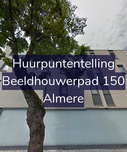 Foto gevel Huurpuntentelling voor Beeldhouwerpad 150, Almere