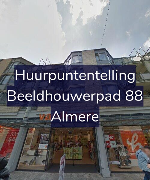 Foto gevel Huurpuntentelling voor Beeldhouwerpad 88, Almere