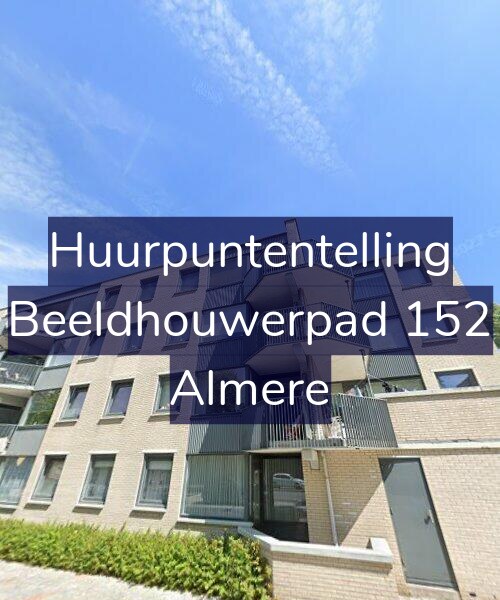 Foto gevel Huurpuntentelling voor Beeldhouwerpad 152, Almere