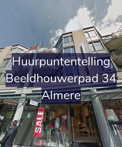 Foto gevel Huurpuntentelling voor Beeldhouwerpad 34, Almere