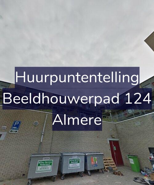 Foto gevel Huurpuntentelling voor Beeldhouwerpad 124, Almere