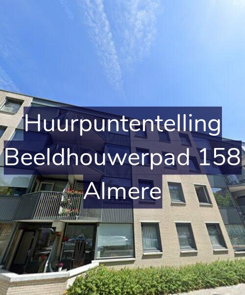 Foto gevel Huurpuntentelling voor Beeldhouwerpad 158, Almere