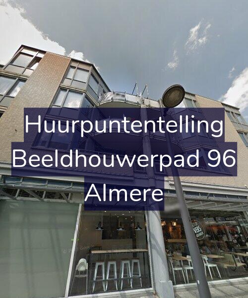 Foto gevel Huurpuntentelling voor Beeldhouwerpad 96, Almere