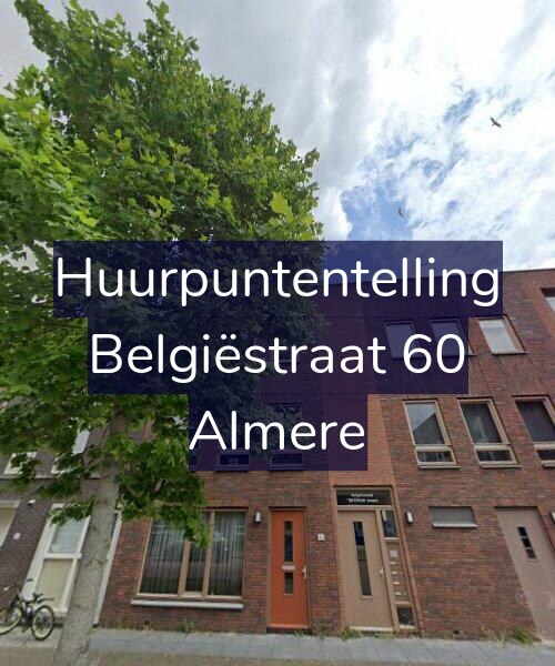 Foto gevel Huurpuntentelling voor Belgiëstraat 60, Almere