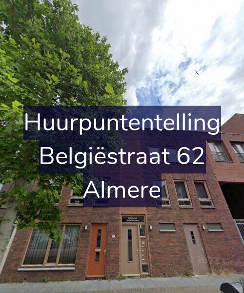 Foto gevel Huurpuntentelling voor Belgiëstraat 62, Almere
