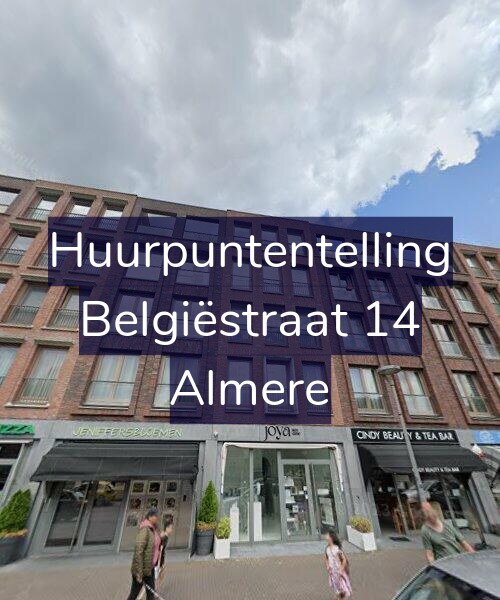 Foto gevel Huurpuntentelling voor Belgiëstraat 14, Almere