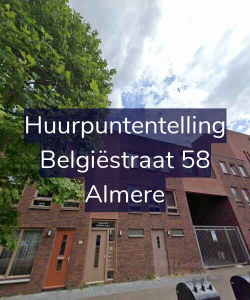 Foto gevel Huurpuntentelling voor Belgiëstraat 58, Almere